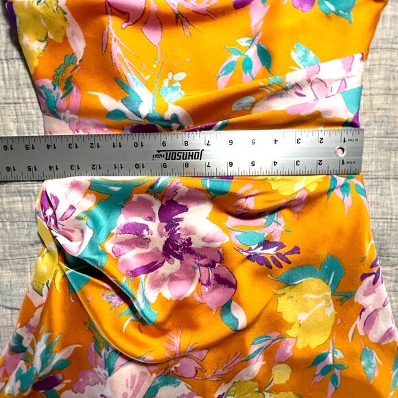 ASTR the Label Mini Dress - S - Orange Multi Floral - Adjustable Straps - NWT - Picture 8 of 15